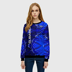 Свитшот женский Subaru, цвет: 3D-черный — фото 2
