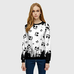 Свитшот женский MARSHMELLO МАРШМЕЛЛОУ, цвет: 3D-черный — фото 2
