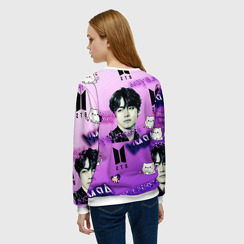 Женский свитшот I purple you / 3D-Белый – фото 4