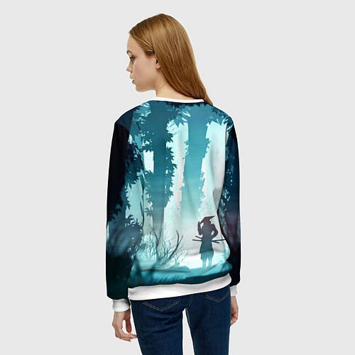 Женский свитшот Ghost of Tsushima / 3D-Белый – фото 4