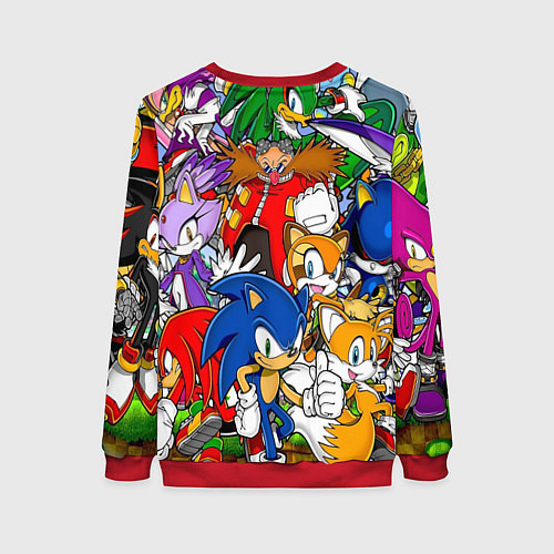 Женский свитшот Sonic / 3D-Красный – фото 2