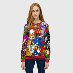 Свитшот женский Sonic, цвет: 3D-красный — фото 2