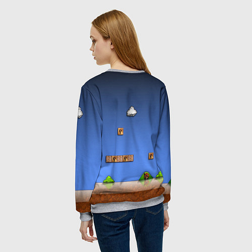 Женский свитшот Mario / 3D-Меланж – фото 4