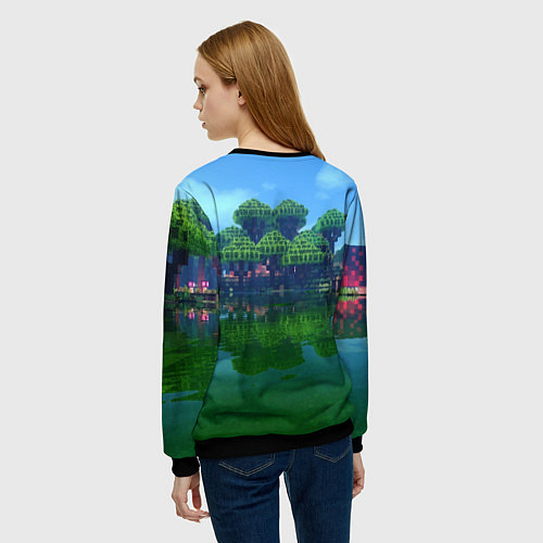 Женский свитшот Minecraft / 3D-Черный – фото 4