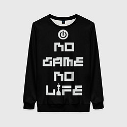 Свитшот женский NO GAME NO LIFE, цвет: 3D-черный