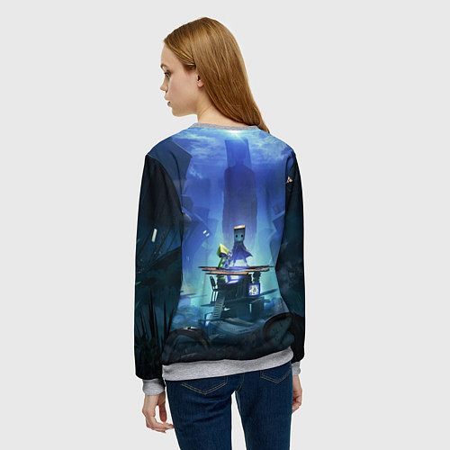 Женский свитшот Little Nightmares 2 / 3D-Меланж – фото 4