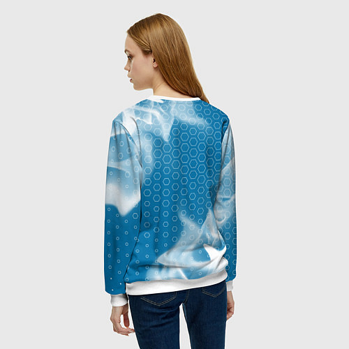 Женский свитшот FOOTBALL RUSSIA Футбол / 3D-Белый – фото 4