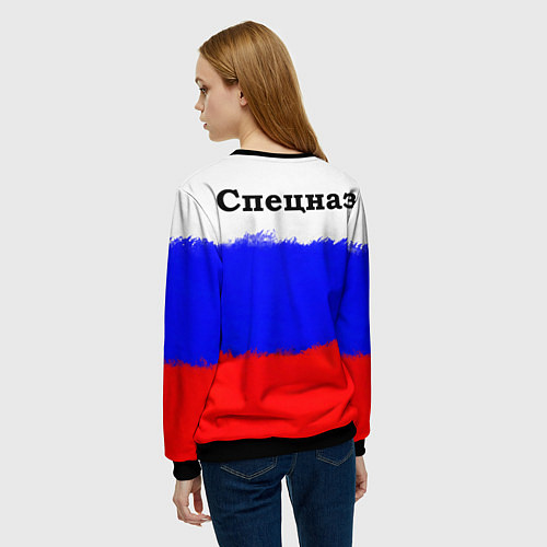 Женский свитшот Спецназ на спине / 3D-Черный – фото 4