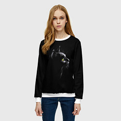 Свитшот женский Кошка, цвет: 3D-белый — фото 2