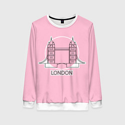 Свитшот женский Лондон London Tower bridge, цвет: 3D-белый