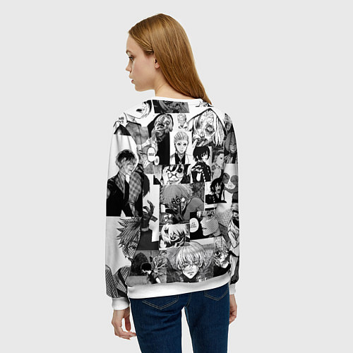 Женский свитшот Токийский гуль / 3D-Белый – фото 4