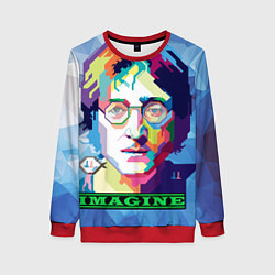 Свитшот женский Джон Леннон Imagine, цвет: 3D-красный