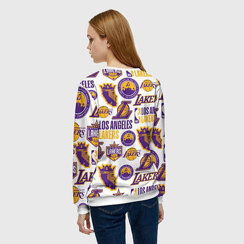 Женский свитшот LAKERS LOGO / 3D-Белый – фото 4