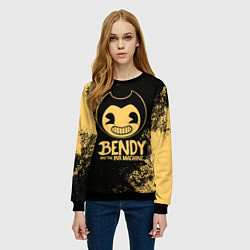 Свитшот женский Bendy And The Ink Machine, цвет: 3D-черный — фото 2