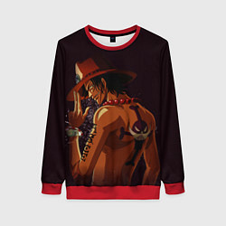 Свитшот женский One Piece Портгас Д Эйс, цвет: 3D-красный