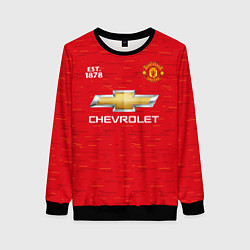 Свитшот женский MANCHESTER UNITED 2021 - HOME, цвет: 3D-черный