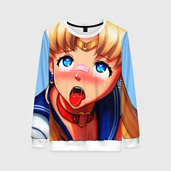 Свитшот женский SAILOR MOON AHEGAO, цвет: 3D-белый