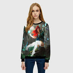 Свитшот женский Windranger Dota, цвет: 3D-черный — фото 2