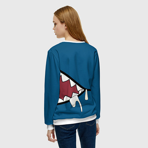 Женский свитшот Акула gawr gura / 3D-Белый – фото 4