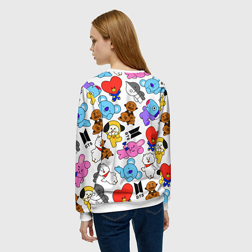 Женский свитшот BTS BT21 / 3D-Белый – фото 4