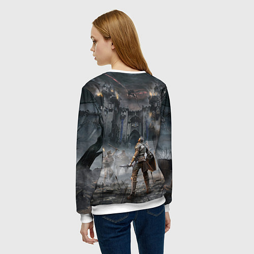 Женский свитшот Demons Souls / 3D-Белый – фото 4