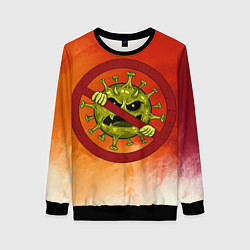 Свитшот женский Арест Ковид, цвет: 3D-черный