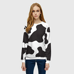 Свитшот женский Корова, цвет: 3D-белый — фото 2