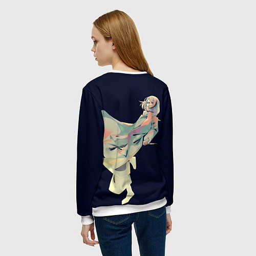 Женский свитшот Маньяк акудама / 3D-Белый – фото 4