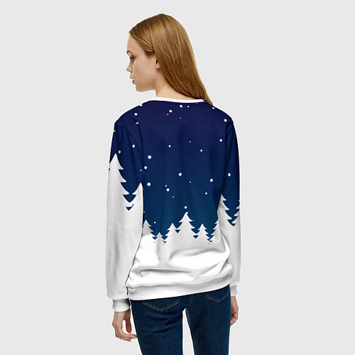 Женский свитшот Вжух и Новый Год / 3D-Белый – фото 4