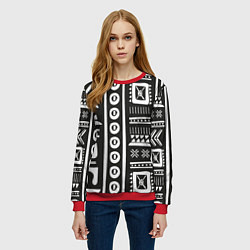 Свитшот женский Этнический узор, цвет: 3D-красный — фото 2