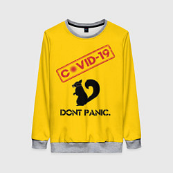 Женский свитшот Dont Panic covid-19