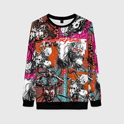 Свитшот женский Cyberpunk 2077, цвет: 3D-черный