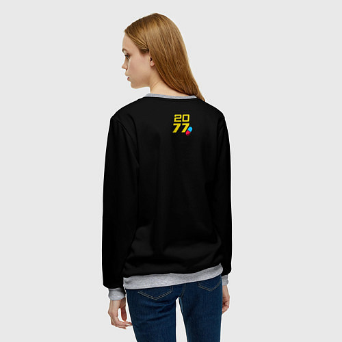 Женский свитшот Cyberpunk 2077 / 3D-Меланж – фото 4