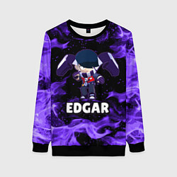 Свитшот женский BRAWL STARS EDGAR, цвет: 3D-черный