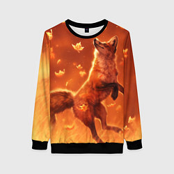 Свитшот женский Лисенок, цвет: 3D-черный