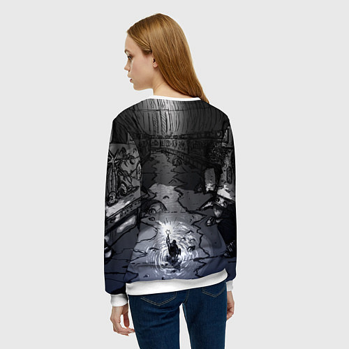 Женский свитшот Lovecraft Лавкрафт / 3D-Белый – фото 4