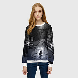 Свитшот женский Lovecraft Лавкрафт, цвет: 3D-белый — фото 2