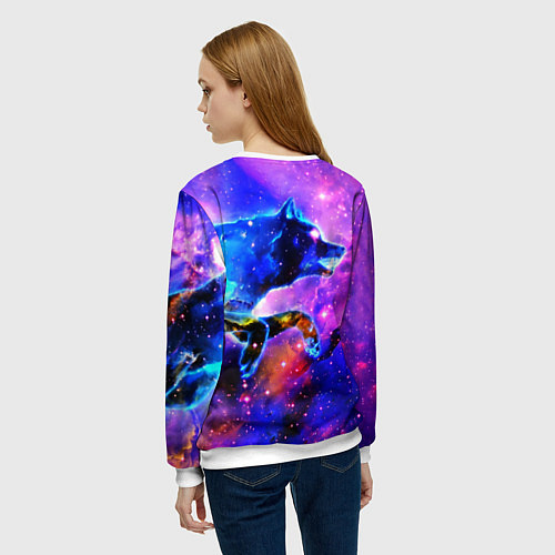 Женский свитшот Волки / 3D-Белый – фото 4