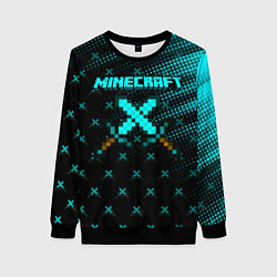 Свитшот женский Minecraft, цвет: 3D-черный