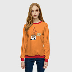 Свитшот женский Хьюстон, у нас проблемы!, цвет: 3D-красный — фото 2