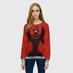 Свитшот женский Евангилион, цвет: 3D-меланж — фото 2