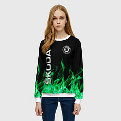 Свитшот женский SKODA, цвет: 3D-белый — фото 2