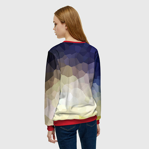 Женский свитшот LAND ROVER / 3D-Красный – фото 4