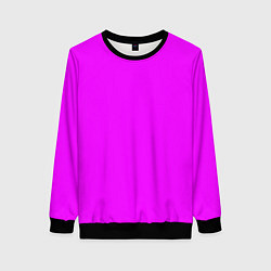 Свитшот женский Маджента без рисунка, цвет: 3D-черный