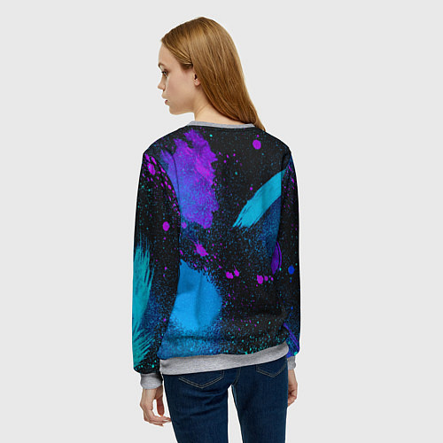 Женский свитшот TESLA NEON / 3D-Меланж – фото 4