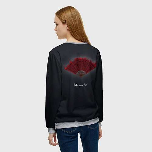 Женский свитшот Light your fire / 3D-Меланж – фото 4