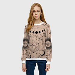 Свитшот женский Звездное небо, цвет: 3D-белый — фото 2