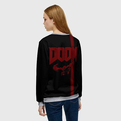 Женский свитшот Doom / 3D-Меланж – фото 4