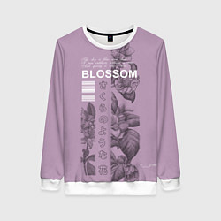 Свитшот женский Blossom, цвет: 3D-белый