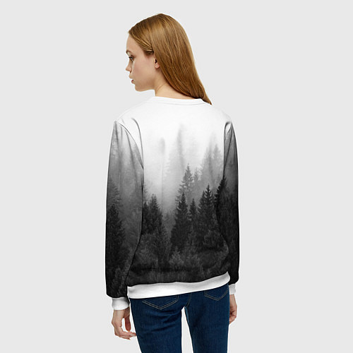 Женский свитшот Волк / 3D-Белый – фото 4